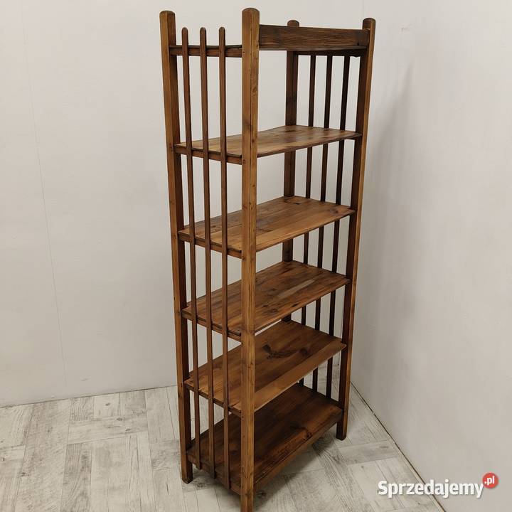 etażerka wysoka półka drewniana vintage design łódzkie Radomsko
