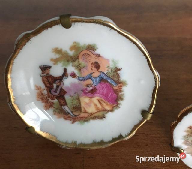 Vintage 3 mini talerzyki Porcelana LIMOGES