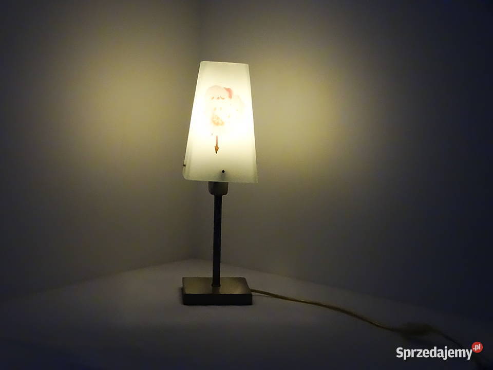 Lampa stołowa dekoracyjna z kwiatowym motywem Biłgoraj