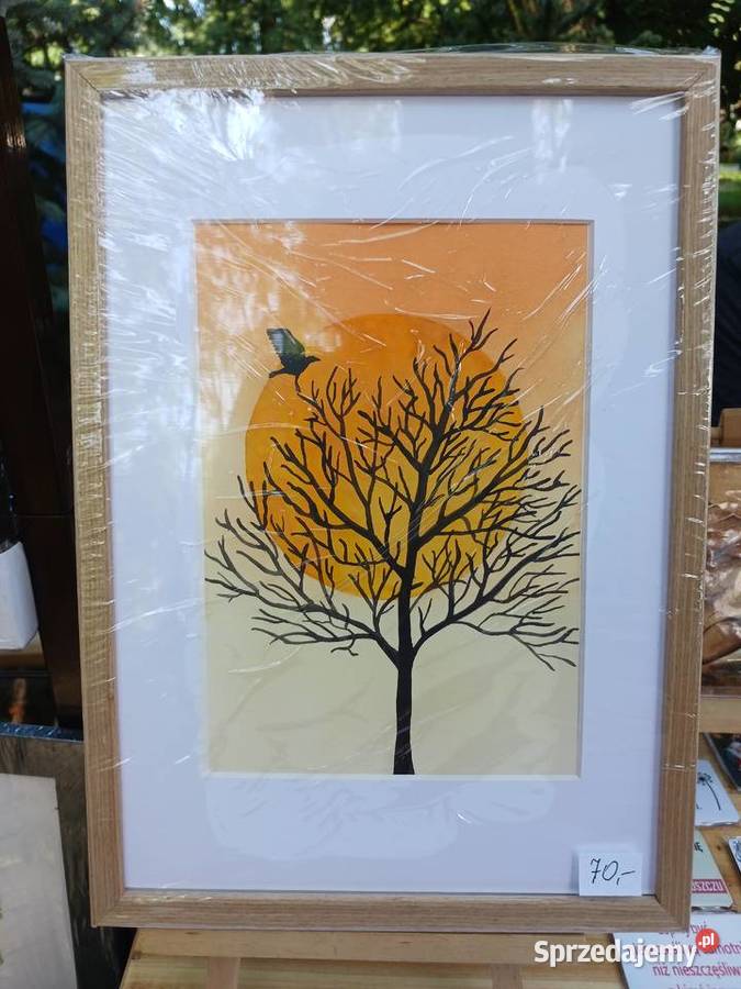 Akwarela Akwarelka obraz oprawiony z ramą Warszawa