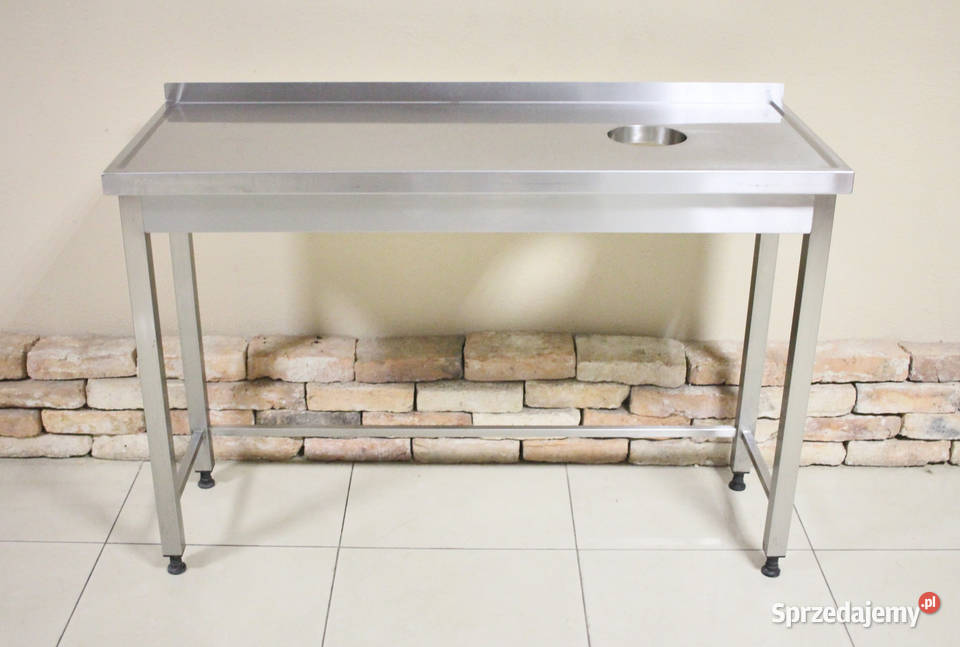 Stół gastronomiczny 130x50 z otworem na odpadki Pszczyna