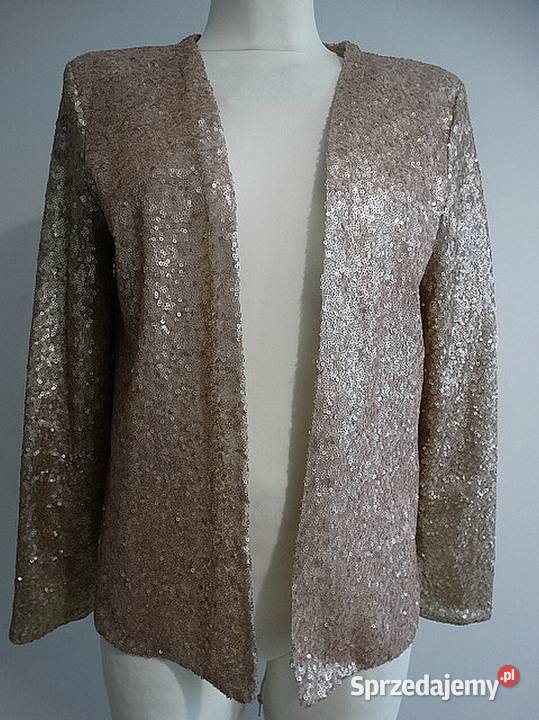Marynarka Blezer Narzutka Cekinowa Złota Rozmiar 40(L) Łomża sprzedam