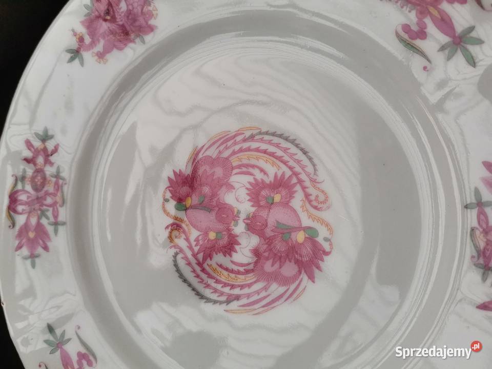 Stary przedwojenny talerz porcelana Echt Tuppack Katowice