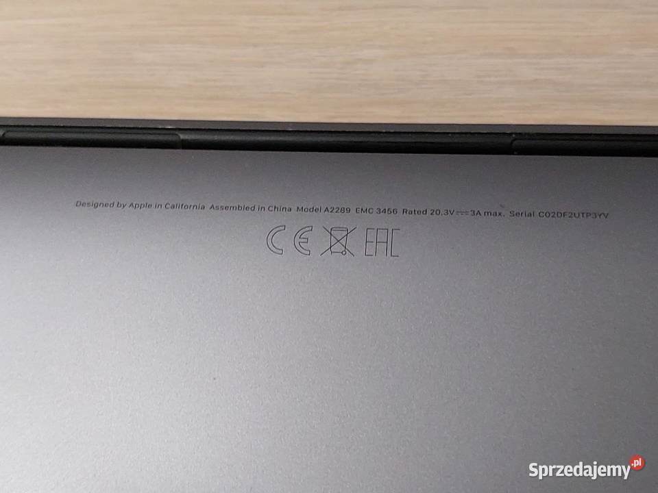 MacBook Pro 2020 i5 16GB RAM 256GB A2289 2 mazowieckie Warszawa sprzedam