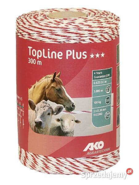 Plecionka TopLine Plus białoczerwona 300 m AKO Pozostałe Kamionna sprzedam