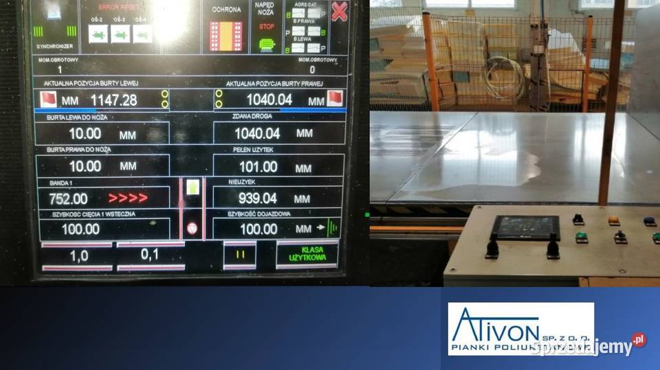 Maszyna do cięcia pionowego do obróbki pianki Biznes i Przemysł Grabowo Królewskie