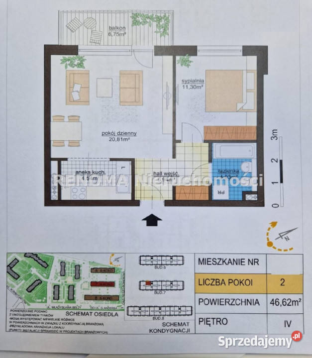 Mieszkanie na sprzedaż 47m2 2 pokoje Białystok