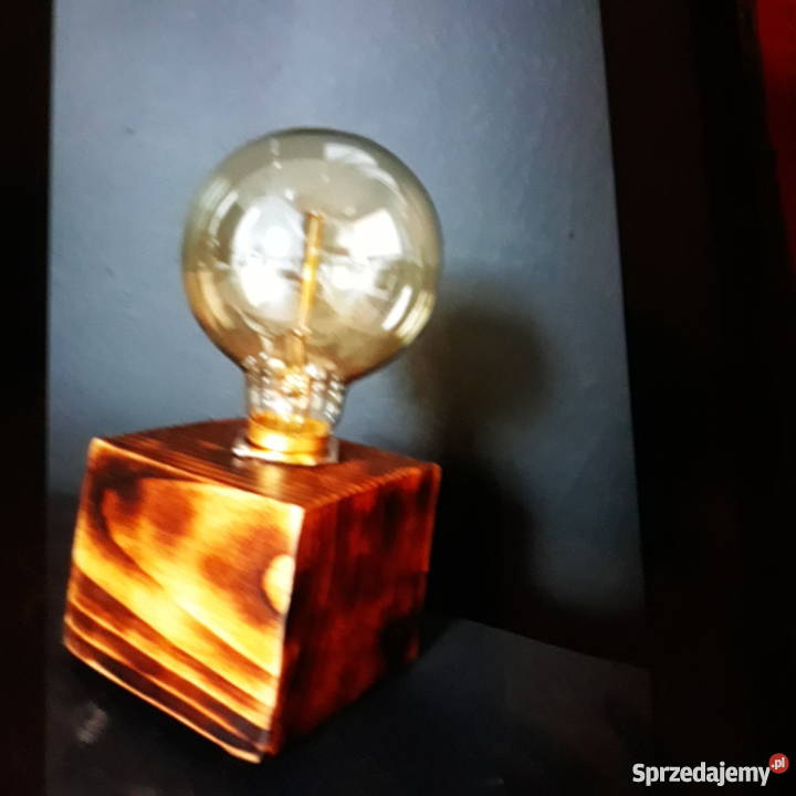 Lampka retro nocna dekoracyjna lampa homemade Oświetlenie śląskie sprzedam