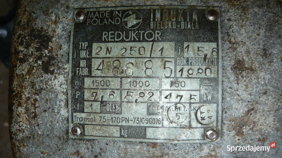 Przekładnia zębata Indukta 2N2501 reduktor podlaskie Sokółka