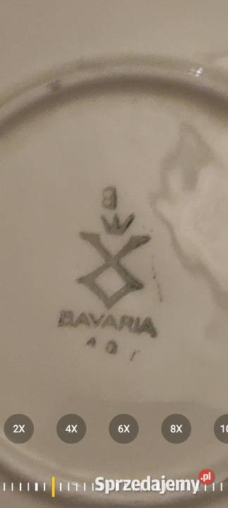 ANTYK PATERA PORCELANOWA W KWIATY RELIEFOWANA Pabianice