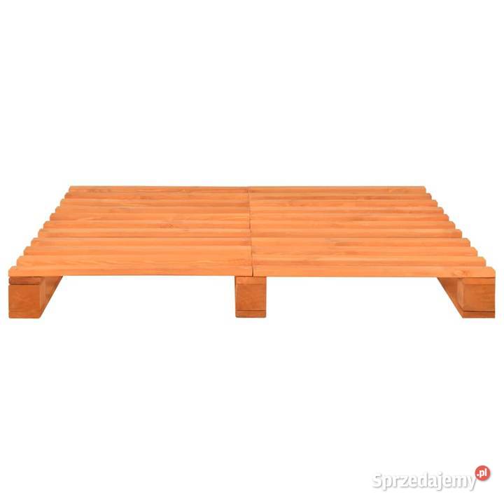 vidaXL Rama łóżka z palet brązowa lite drewno