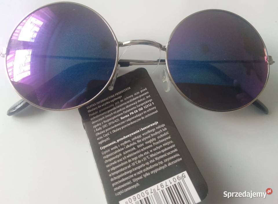 Okulary przeciwsłoneczne NEVE Okrągłe Lenonki Filtr UV-400 kat. 3  Rewal