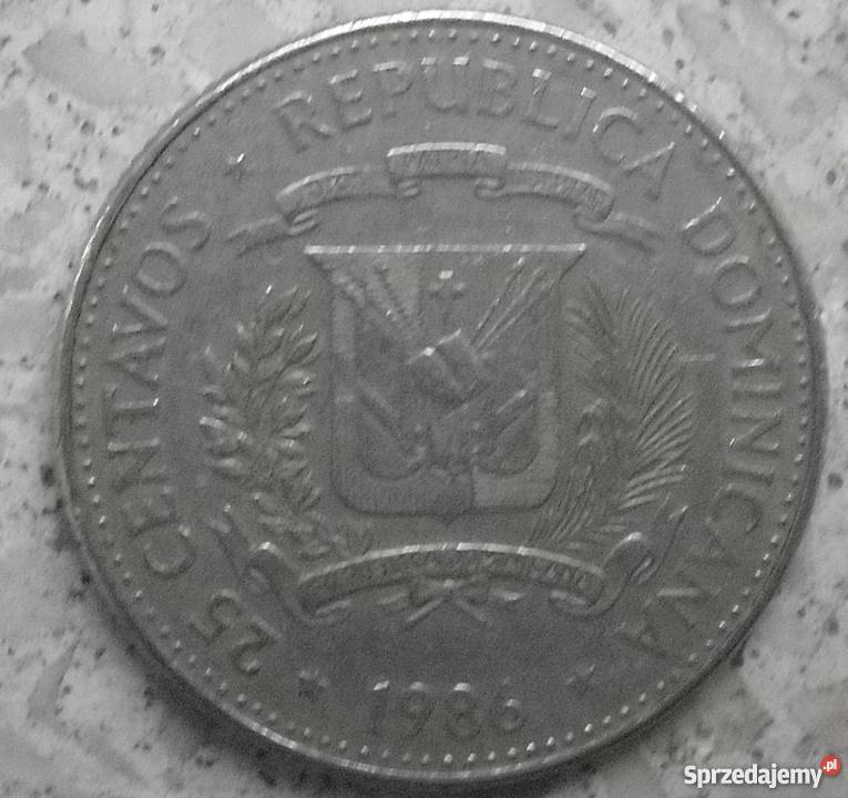 DOMINIKANA25 CENTAVOS1986 r HERMANASMIRABAL mazowieckie
