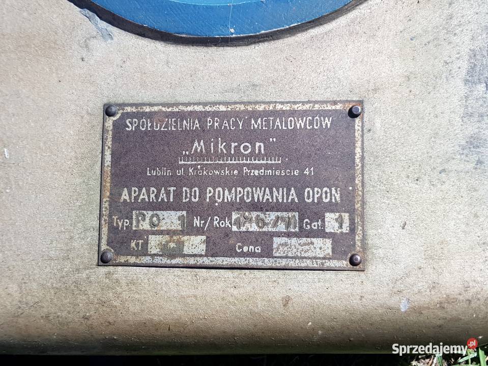 Aparat do pompowania opon 1 PRL Mikron Lublin Warszawa