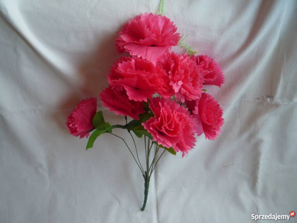 Goździk 8 sztuk Sztuczny kwiat Bukiet gałązka Szczecin