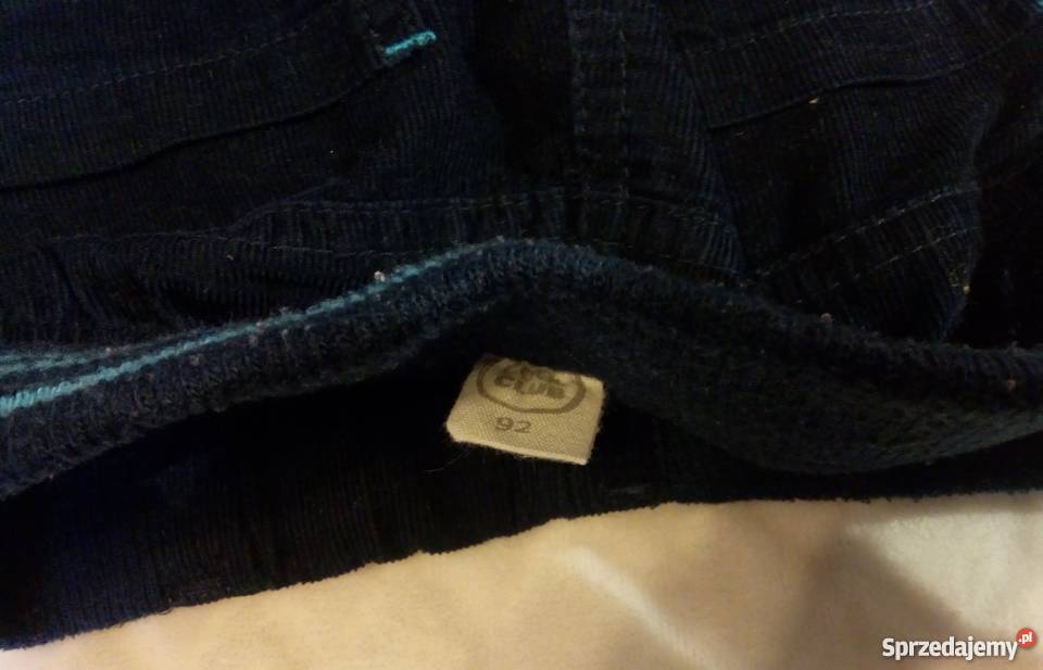 Spodnie chłopięce granatowe sztruksowe 92 Rogoźnik sprzedam