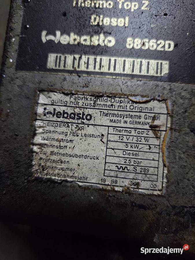 Webasto Mercedes a klasa 17 CDI Łagów