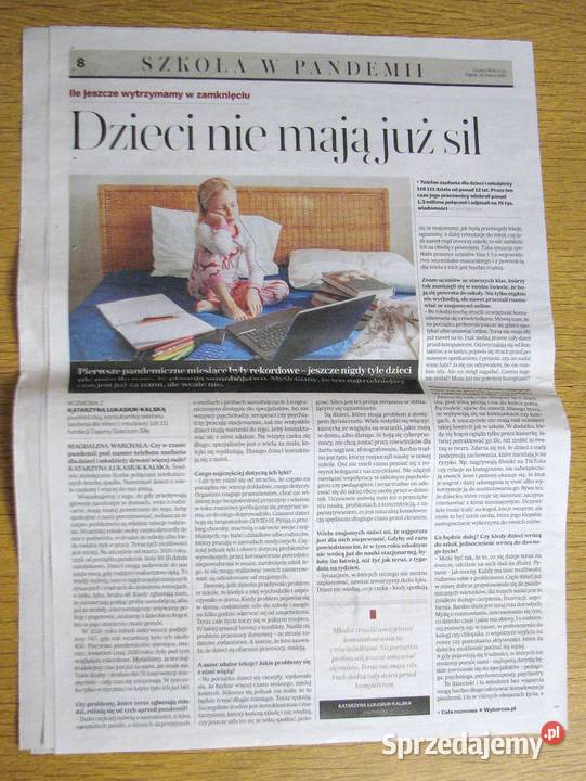 Szkoła w pandemii Gazeta Wyborcza Pozostałe Parczew sprzedam