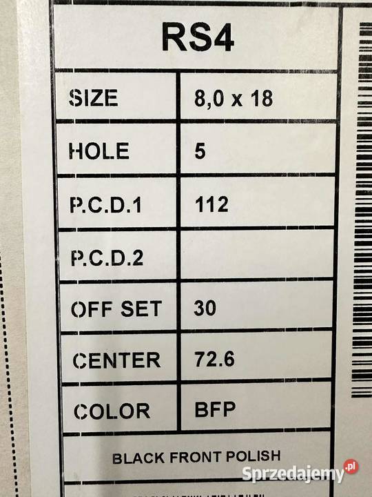 Felgi aluminiowe MAM RS4 18 8J 5x112 ET30 Stan podkarpackie Harta
