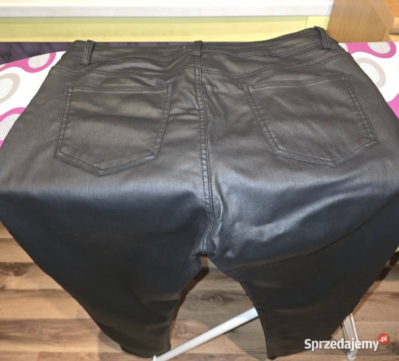 Spodnie Daysie modelujące woskowane dopasowane czarny Sosnowiec