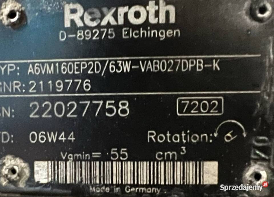 Rexroth A6VM160EP2D 63W VAB027DPB K R902119776 wielkopolskie sprzedam