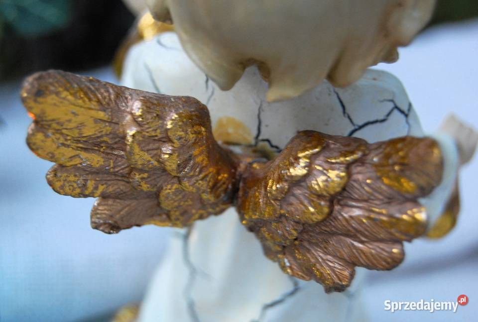 Anioł aniołek shabby chic figurka z żywicy 15 Lublin