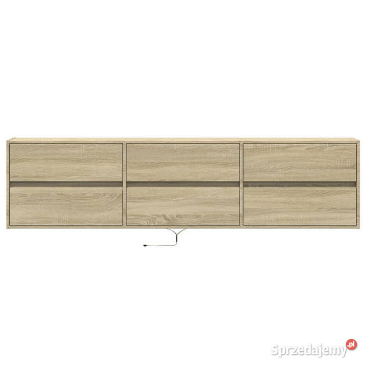 Ścienna szafka pod TV z LED dąb sonoma 180x31x45 mazowieckie Warszawa