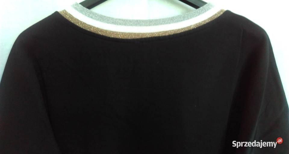 Bluza czarna Bluzka r 38 Elegancka rękaw 78 NOWA kolorowy Białystok