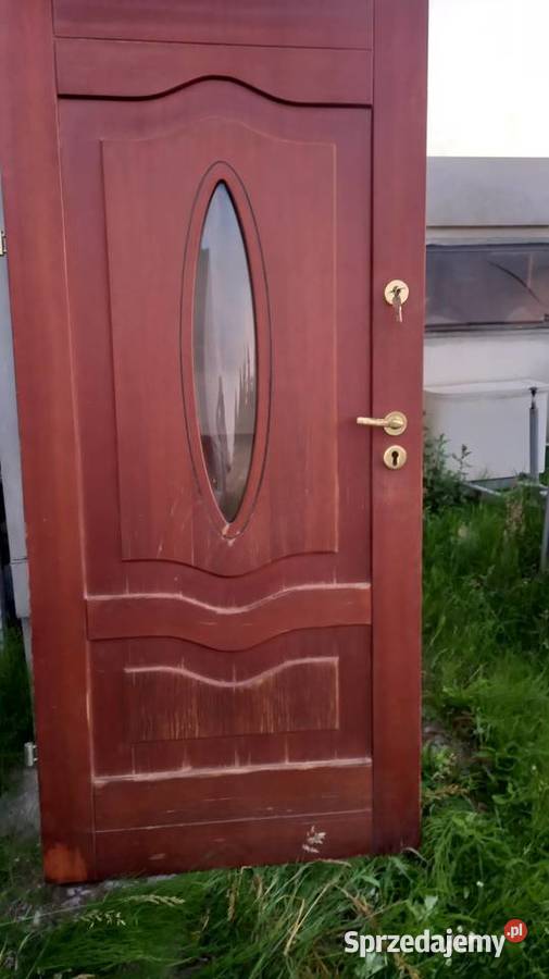 Drzwi zewnetrzne wejściowe dębowe 202x93 antywłamaniowe Kórnik