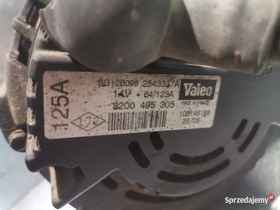 ALTERNATOR RENAULT MOVANO MASTER MEGANE II Nowy Sącz