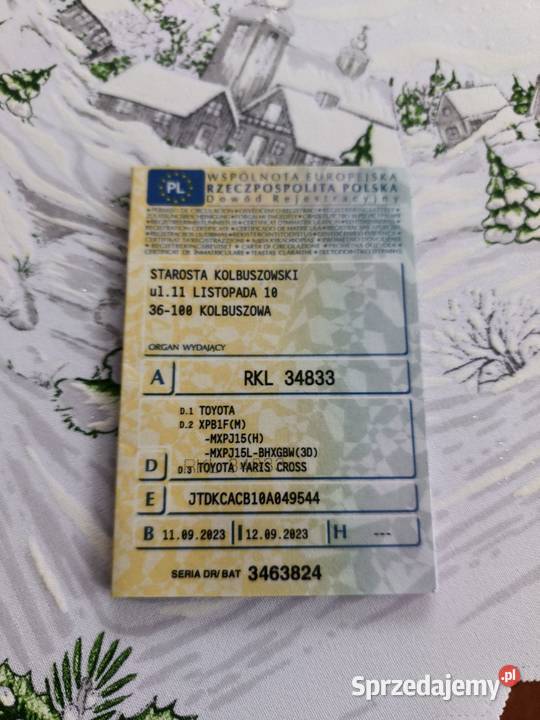 Sprzedam samochód Toyota Yaris Cross Niwiska