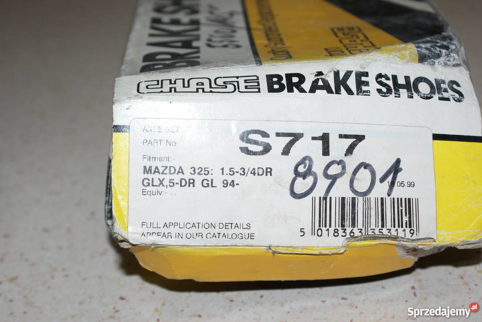 SZCZĘKI HAMULC MAZDA 323 9198 ABS8901 mazowieckie Białobrzegi