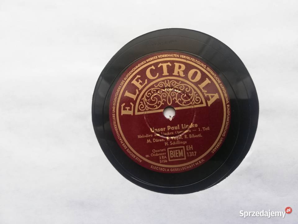 Płyta szelakowa 30 Unser Paul Lincke Płyty i kasety Wronki sprzedam