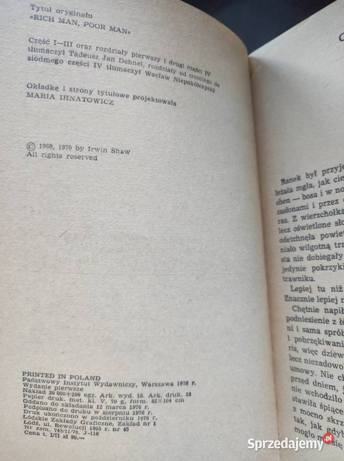 Pogoda bogaczy Irwin Shaw miękka świętokrzyskie Kielce