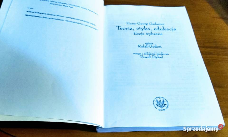 Teoria etyka edukacja eseje wybrane HansGeorg miękka Gdańsk sprzedam
