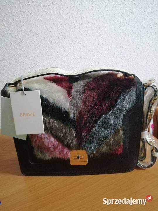 Bessie London futrzana torebka z metką Faux fur Na ramię  Zgorzelec