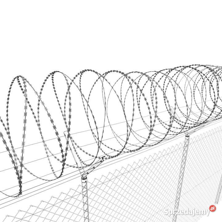 Zasieki concertina 730 mm 54 zwoje 5 złączki Szczecin