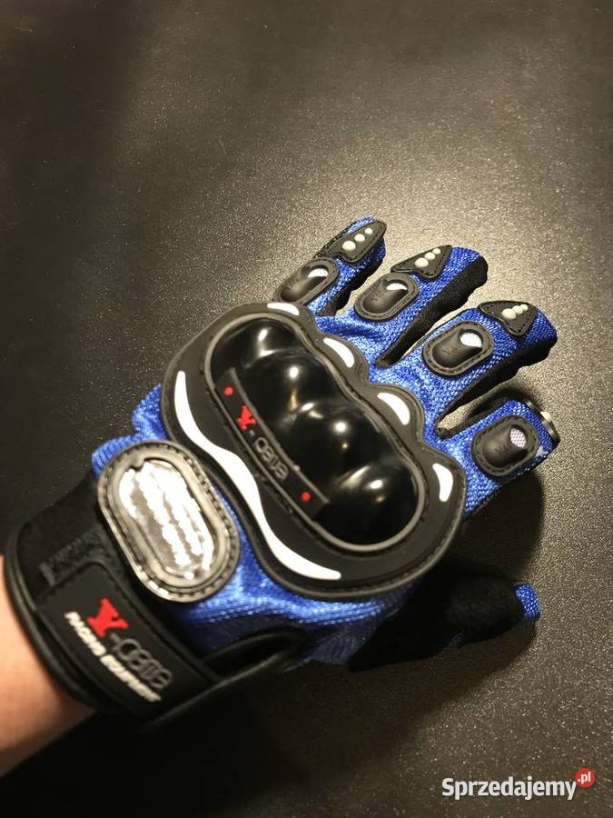 Rękawice motocyklowe L XL XXL czarne niebieskie Łochów