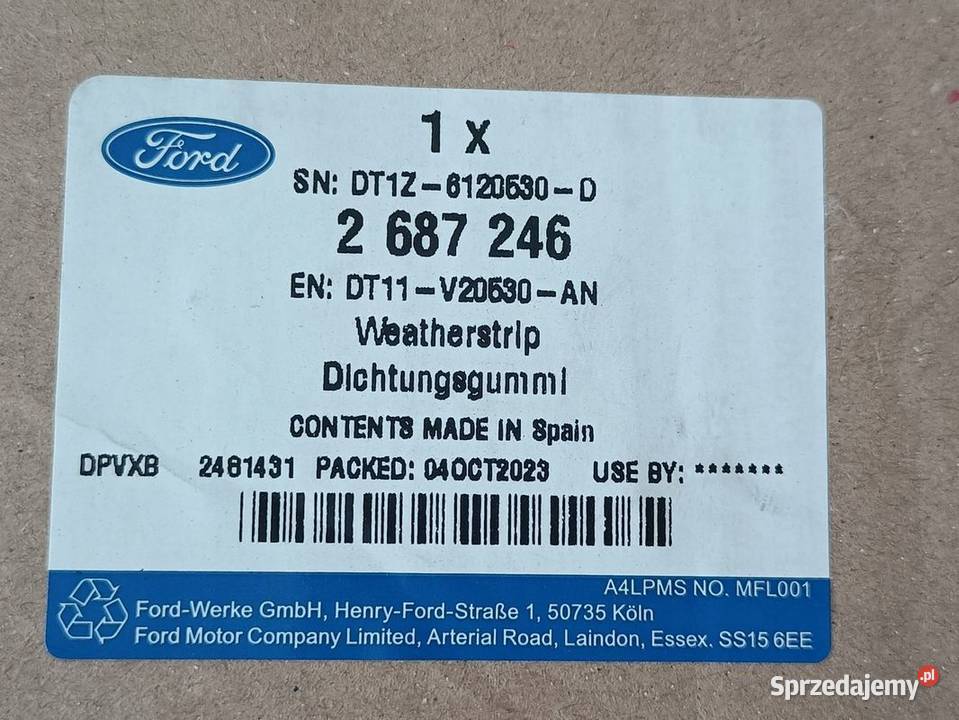 FORD TRANSIT TOURNEO CONNECT MK2 USZCZELKA DRZWI Pleszew