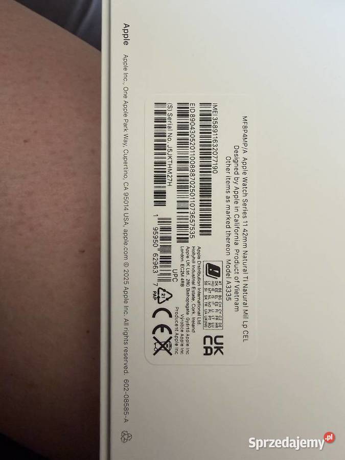 Apple Watch Series 11 42 mm Natural Titanium 100 Środa Wielkopolska sprzedam