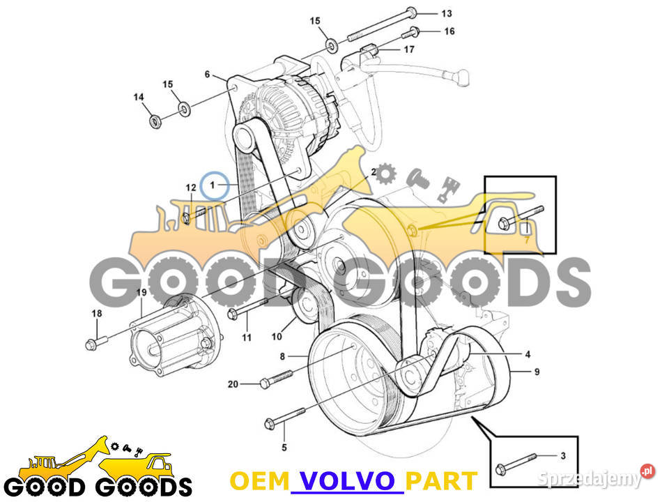 VOLVO PASEK WIELOROWKOWY 20441930