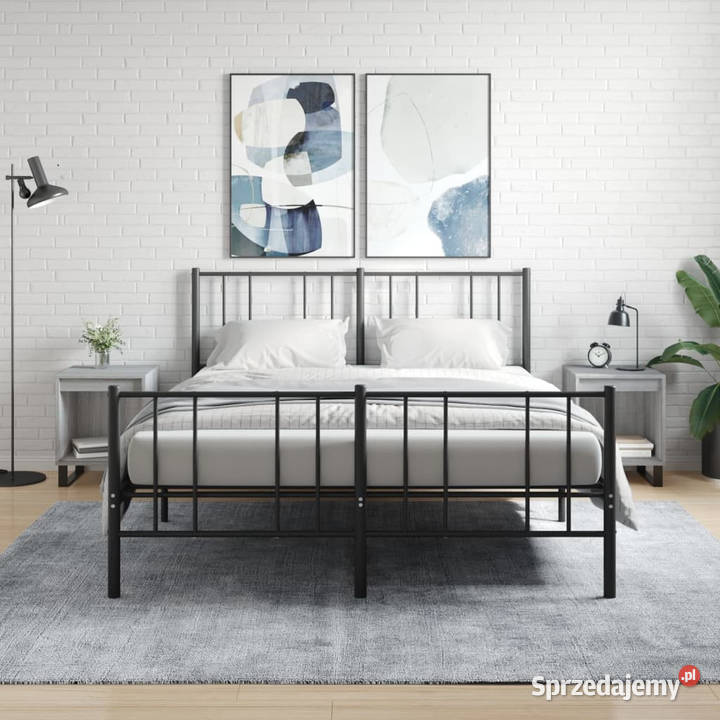 Szafki nocne 2 szary dąb sonoma 40x35x50 Warszawa