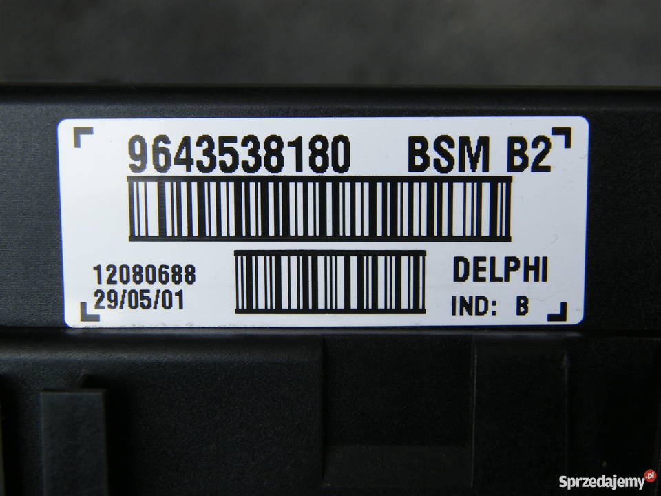 SKRZYNKA MODUŁ BSM B2 DELPHI 9643538180 PEUGEOT