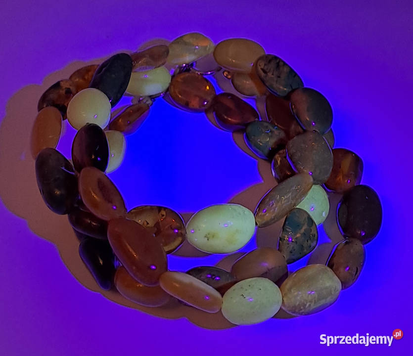 Korale BURSZTYN fasolka polerowana mleko koniak mazowieckie