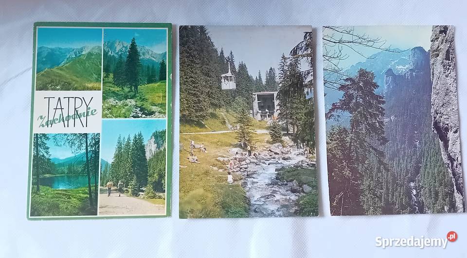 Zestaw 3 pocztówek Tatry Zachodnie KAW 1980 r Koźminek