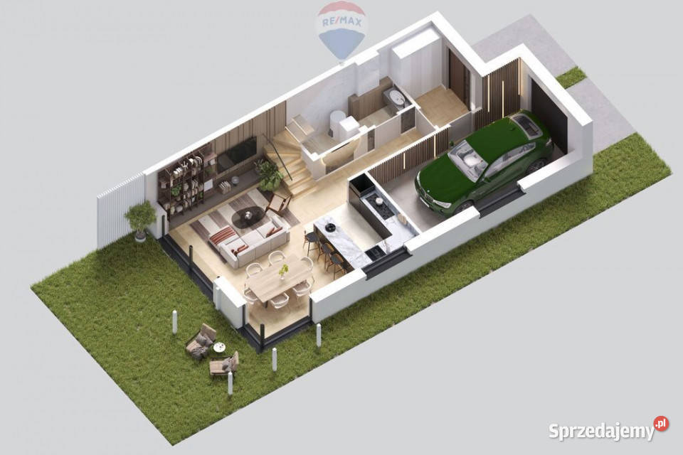 Nowoczesny dom bliźniak w Łazach 22A bez PCC garaż Sprzedaż