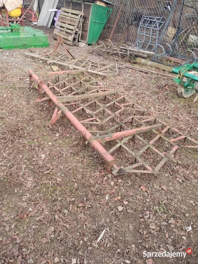 Brony 3 ciężkie brony 23 do traktora nieuszkodzony Sienno