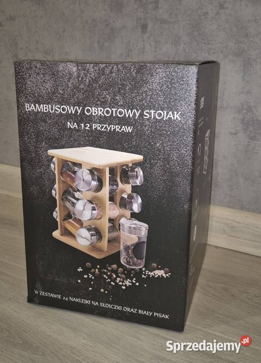 Przyprawnik obrotowy stojak na 12 przypraw Nowy Łódź