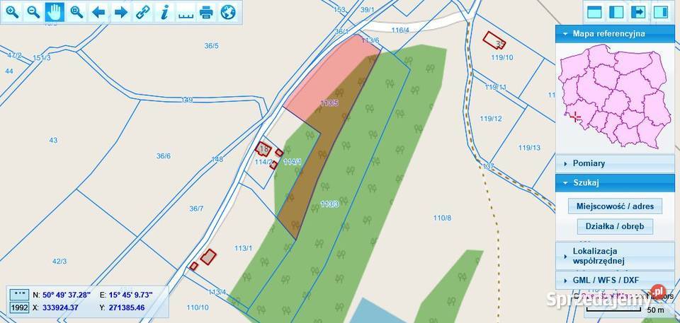 Działka budowlana Głębock Karkonosze 6584m2 dolnośląskie