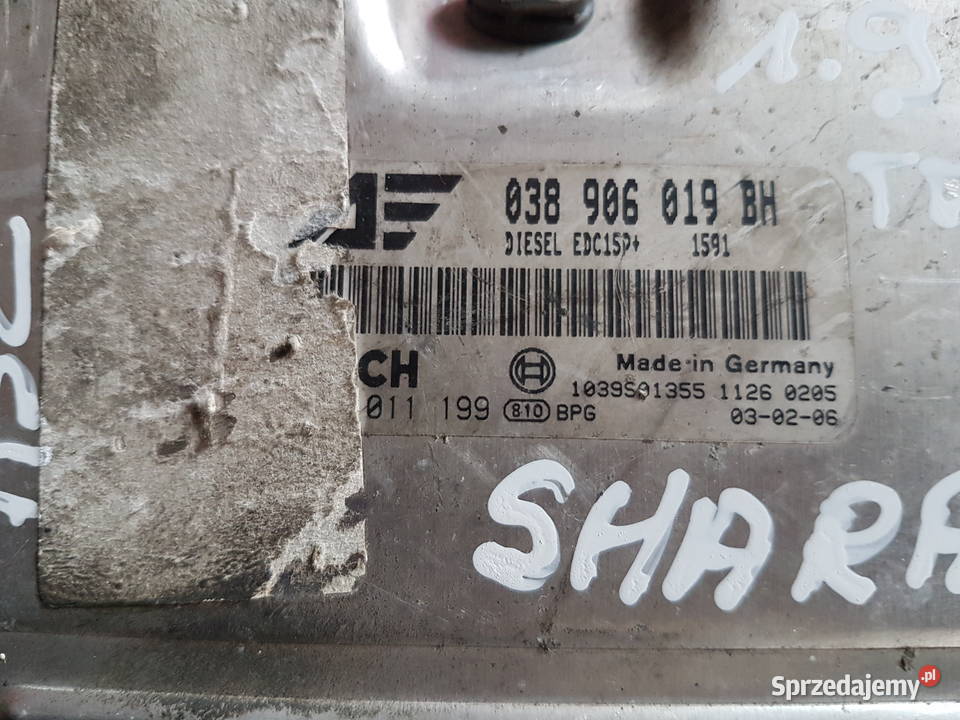 VW SHARAN 19 TDI KOMPUTER SILNIKA STEROWNIK sprzedam